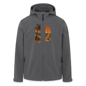 Palm Beach Surfbrett - Recycelte Männer Softshell-Jacke von Stanley/Stella - Anthrazit - Vorne - AI Model Male 185 light (185cm)