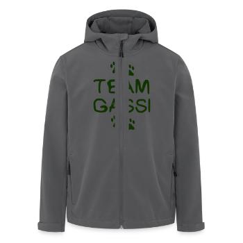 team gassi - Recycelte Männer Softshell-Jacke von Stanley/Stella - Anthrazit - Vorne - AI Model Male 185 light (185cm)