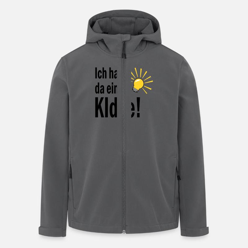 Ich habe da eine KIdee! - Recycelte Männer Softshell-Jacke von Stanley/Stella - Anthrazit