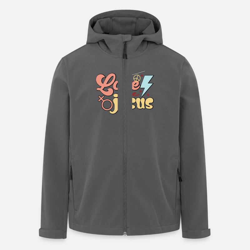 Aimez comme Jésus - Veste softshell homme en polyester recyclé Stanley/Stella - charbon