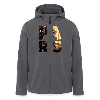 paris sonnenuntergang - Recycelte Männer Softshell-Jacke von Stanley/Stella - Anthrazit - Vorne - AI Model Male 185 light (185cm)