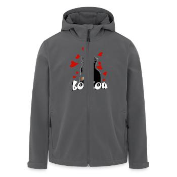 Berner Sennenhund - Recycelte Männer Softshell-Jacke von Stanley/Stella - Anthrazit - Vorne - AI Model Male 185 light (185cm)