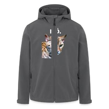NÖ. Grummelige Katze Schlechte Laune - Recycelte Männer Softshell-Jacke von Stanley/Stella - Anthrazit - Vorne - AI Model Male 185 light (185cm)
