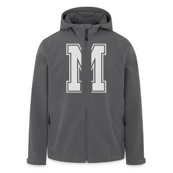 Buchstabe M - Recycelte Männer Softshell-Jacke von Stanley/Stella - Anthrazit - Vorne - AI Model Male 185 light (185cm)
