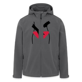 Beachvolleyball - Recycelte Männer Softshell-Jacke von Stanley/Stella - Anthrazit - Vorne - AI Model Male 185 light (185cm)