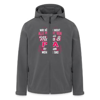 PTA - Mama - Recycelte Männer Softshell-Jacke von Stanley/Stella - Anthrazit - Vorne - AI Model Male 185 light (185cm)