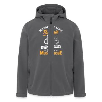 Musiker Musikschule Musikprobe Therapie Musikerin - Recycelte Männer Softshell-Jacke von Stanley/Stella - Anthrazit - Vorne - AI Model Male 185 light (185cm)