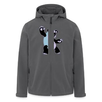 Panda Kiss - Recycelte Männer Softshell-Jacke von Stanley/Stella - Anthrazit - Vorne - AI Model Male 185 light (185cm)