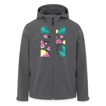Summer Vibes - Recycelte Männer Softshell-Jacke von Stanley/Stella - Anthrazit - Vorne - AI Model Male 185 light (185cm)