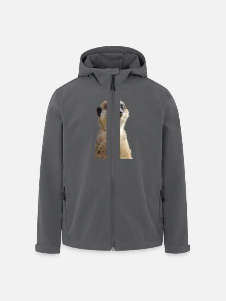 Erdmännchen Foto - Recycelte Männer Softshell-Jacke von Stanley/Stella - Anthrazit