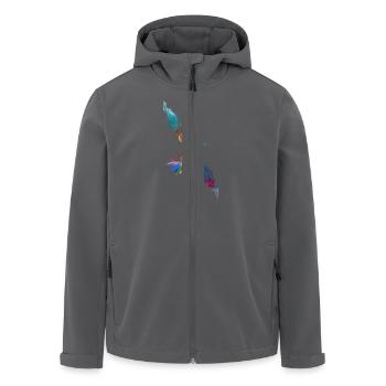 adler stencil bunt - Recycelte Männer Softshell-Jacke von Stanley/Stella - Anthrazit - Vorne - AI Model Male 185 light (185cm)