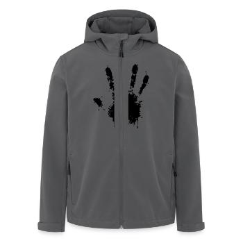 Hand - Recycelte Männer Softshell-Jacke von Stanley/Stella - Anthrazit - Vorne - AI Model Male 185 light (185cm)