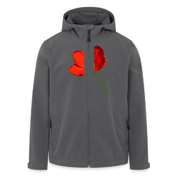 Roter Mohn - Recycelte Männer Softshell-Jacke von Stanley/Stella - Anthrazit - Vorne - AI Model Male 185 light (185cm)