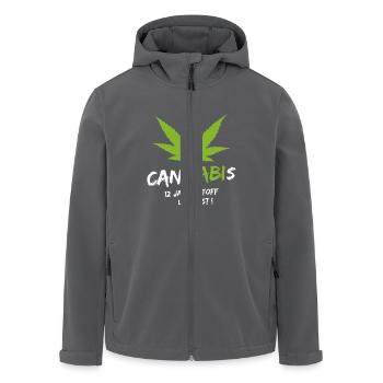 CANNABIS ABITUR - Recycelte Männer Softshell-Jacke von Stanley/Stella - Anthrazit - Vorne - AI Model Male 185 light (185cm)
