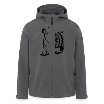 Winzer - Recycelte Männer Softshell-Jacke von Stanley/Stella - Anthrazit - Vorne - AI Model Male 185 light (185cm)