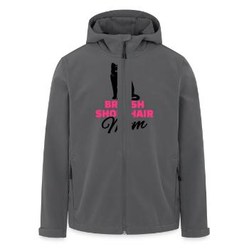 Britisch Kurzhaar Katze - Recycelte Männer Softshell-Jacke von Stanley/Stella - Anthrazit - Vorne - AI Model Male 185 light (185cm)