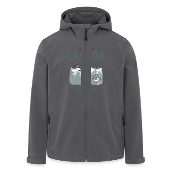 Canada - Aircraft - Recycelte Männer Softshell-Jacke von Stanley/Stella - Anthrazit - Vorne - AI Model Male 185 light (185cm)