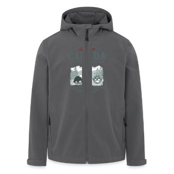 Canada - Grizzly Bear - Recycelte Männer Softshell-Jacke von Stanley/Stella - Anthrazit - Vorne - AI Model Male 185 light (185cm)