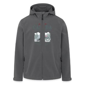 Canada - Fishing - Recycelte Männer Softshell-Jacke von Stanley/Stella - Anthrazit - Vorne - AI Model Male 185 light (185cm)