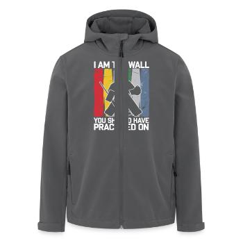 Must-Have für den stolzen Eishockey-Torhüter - Recycelte Männer Softshell-Jacke von Stanley/Stella - Anthrazit - Vorne - AI Model Male 185 light (185cm)