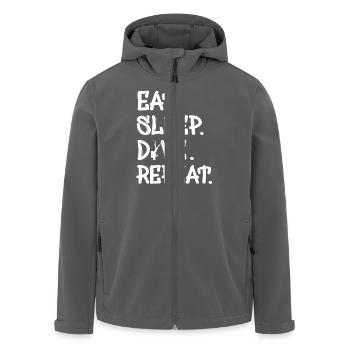 eat sleep dive repeat - Recycelte Männer Softshell-Jacke von Stanley/Stella - Anthrazit - Vorne - AI Model Male 185 light (185cm)