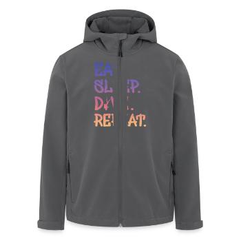 eat sleep dive repeat - Recycelte Männer Softshell-Jacke von Stanley/Stella - Anthrazit - Vorne - AI Model Male 185 light (185cm)