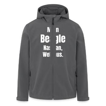 Mein Beagle Nase an Welt aus - Recycelte Männer Softshell-Jacke von Stanley/Stella - Anthrazit - Vorne - AI Model Male 185 light (185cm)
