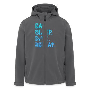 Eat Sleep Dive Repeat - Recycelte Männer Softshell-Jacke von Stanley/Stella - Anthrazit - Vorne - AI Model Male 185 light (185cm)