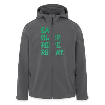 Rente Rentner Ruhestand Pension 2025 - Recycelte Männer Softshell-Jacke von Stanley/Stella - Anthrazit - Vorne - AI Model Male 185 light (185cm)