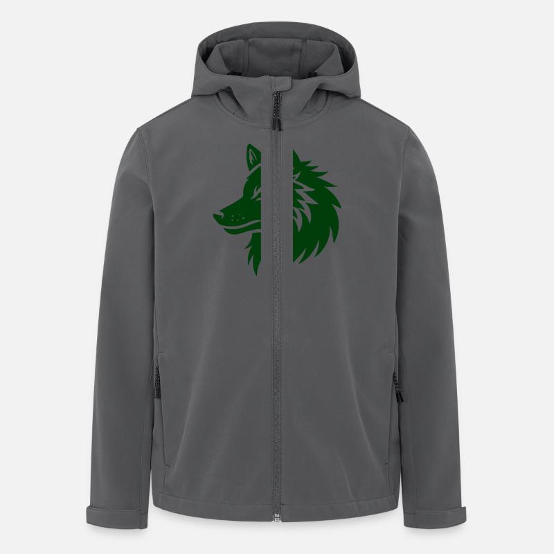 wolf - Recycelte Männer Softshell-Jacke von Stanley/Stella - Anthrazit