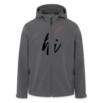 oh hi - Recycelte Männer Softshell-Jacke von Stanley/Stella - Anthrazit - Vorne - AI Model Male 185 light (185cm)