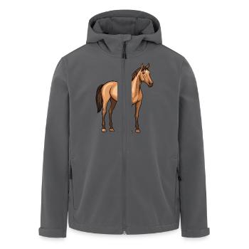 Pferd - Recycelte Männer Softshell-Jacke von Stanley/Stella - Anthrazit - Vorne - AI Model Male 185 light (185cm)