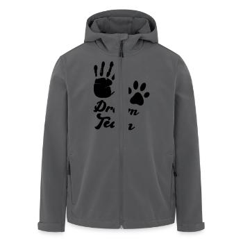 pfote hand dream team - Recycelte Männer Softshell-Jacke von Stanley/Stella - Anthrazit - Vorne - AI Model Male 185 light (185cm)