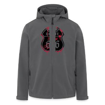 Route 666 - Bloody Style 2c - Recycelte Männer Softshell-Jacke von Stanley/Stella - Anthrazit - Vorne - AI Model Male 185 light (185cm)