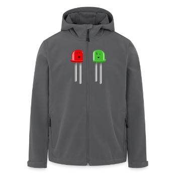 LED Bros - Recycelte Männer Softshell-Jacke von Stanley/Stella - Anthrazit - Vorne - AI Model Male 185 light (185cm)