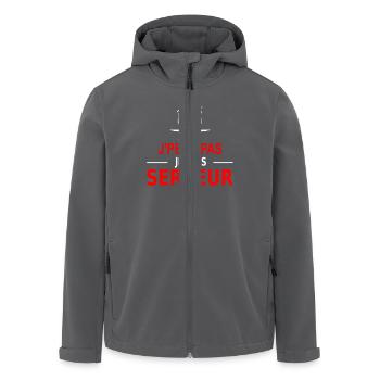 j'peux pas je suis serveur - Recycelte Männer Softshell-Jacke von Stanley/Stella - Anthrazit - Vorne - AI Model Male 185 light (185cm)