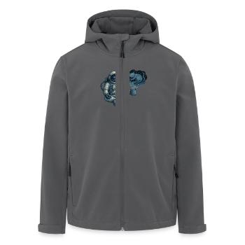 Kosmische Kaffeepause - Recycelte Männer Softshell-Jacke von Stanley/Stella - Anthrazit - Vorne - AI Model Male 185 light (185cm)