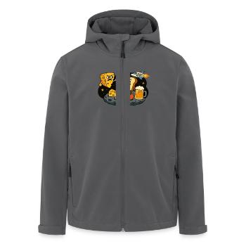 Brotzeit im Weltall - Recycelte Männer Softshell-Jacke von Stanley/Stella - Anthrazit - Vorne - AI Model Male 185 light (185cm)