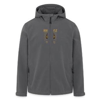 Golden Hardstyle Skull - Recycelte Männer Softshell-Jacke von Stanley/Stella - Anthrazit - Vorne - AI Model Male 185 light (185cm)