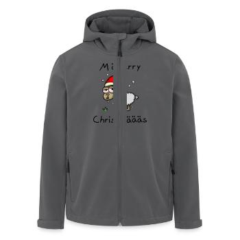 Schaf Märy Christmäs - Recycelte Männer Softshell-Jacke von Stanley/Stella - Anthrazit - Vorne - AI Model Male 185 light (185cm)