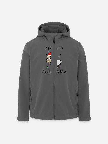 Schaf Märy Christmäs - Recycelte Männer Softshell-Jacke von Stanley/Stella - Anthrazit