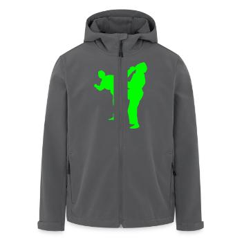 zu kämpfen! - Recycelte Männer Softshell-Jacke von Stanley/Stella - Anthrazit - Vorne - AI Model Male 185 light (185cm)