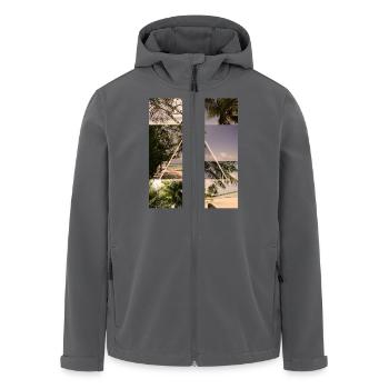 Beach - Recycelte Männer Softshell-Jacke von Stanley/Stella - Anthrazit - Vorne - AI Model Male 185 light (185cm)
