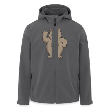 grumpybear - Recycelte Männer Softshell-Jacke von Stanley/Stella - Anthrazit - Vorne - AI Model Male 185 light (185cm)