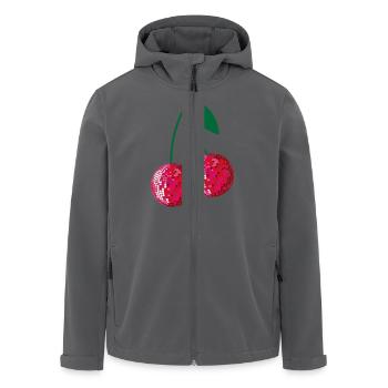 Disco-Kirschen - Recycelte Männer Softshell-Jacke von Stanley/Stella - Anthrazit - Vorne - AI Model Male 185 light (185cm)
