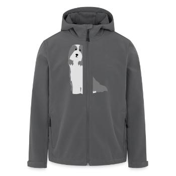 Bearded Collie - Recycelte Männer Softshell-Jacke von Stanley/Stella - Anthrazit - Vorne - AI Model Male 185 light (185cm)