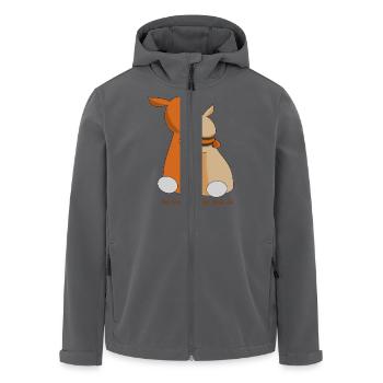 Ich bin immer für Dich da - Recycelte Männer Softshell-Jacke von Stanley/Stella - Anthrazit - Vorne - AI Model Male 185 light (185cm)