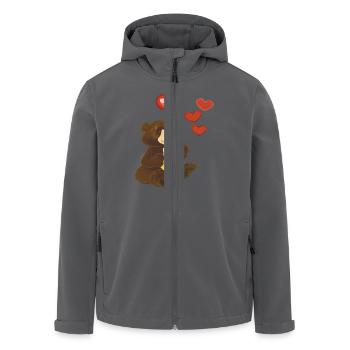 Bär - Recycelte Männer Softshell-Jacke von Stanley/Stella - Anthrazit - Vorne - AI Model Male 185 light (185cm)
