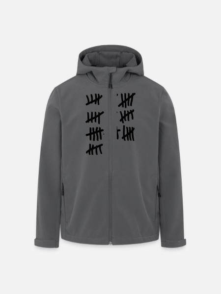 Fünfzig Strichliste - Recycelte Männer Softshell-Jacke von Stanley/Stella - Anthrazit