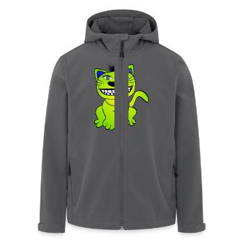 Katze - Cat - Recycelte Männer Softshell-Jacke von Stanley/Stella - Anthrazit - Vorne - AI Model Male 185 light (185cm)